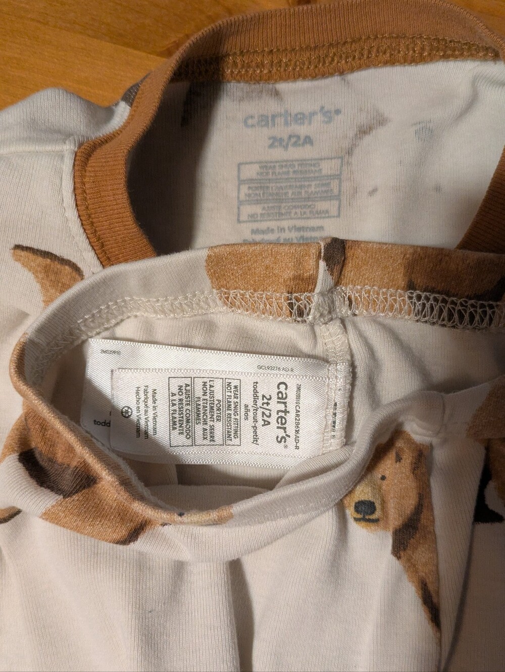 Carter's Neutral Bear Toddler Pajama Set - Picture 3 of 4